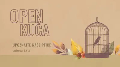 Ptica posmatra brown vintage-botanical