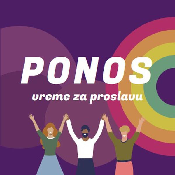 Proslavljanje ponosa purple modern-bold