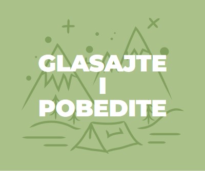 Glasajte i pobedite green whimsical-line