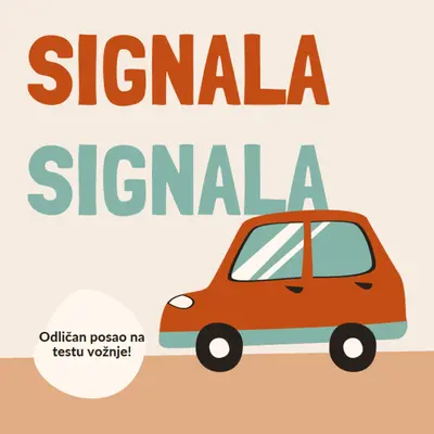 Zvučni signal! orange whimsical-color-block