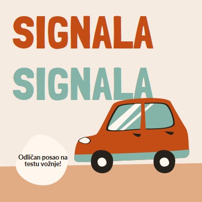 Zvučni signal! orange whimsical-color-block