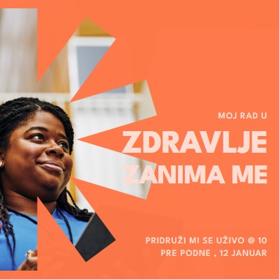 Heroj zdravstvene zaštite orange modern-bold