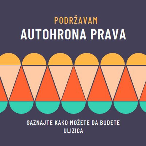 Podrška autohtonim pravima blue modern-color-block