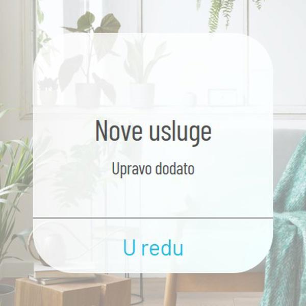 Obaveštenje o usluzi white modern-simple