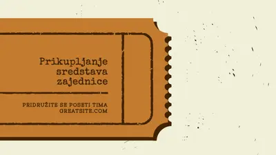 Veliki tiket brown vintage-retro