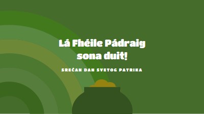 Srećan dan Svetog Patrika green vintage-retro