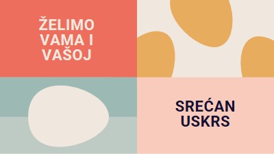 Srećan Uskrs vama i vašem orange modern-color-block