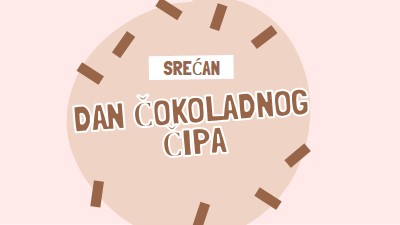 Srećan čokoladni dan brown organic-simple