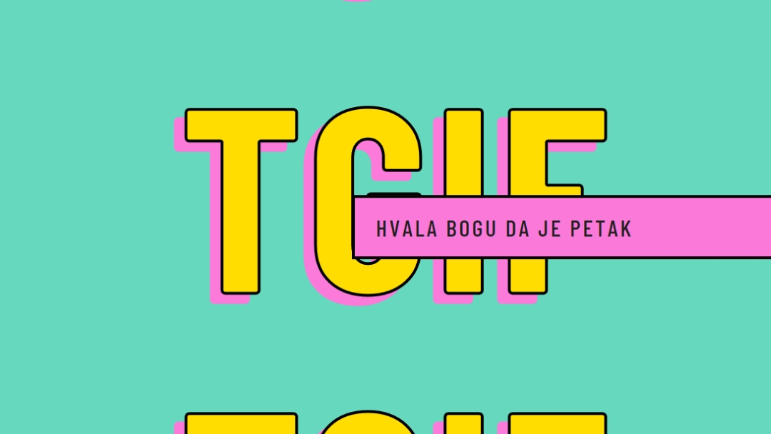 Hvala Bogu da je petak yellow modern-bold