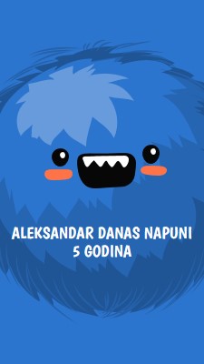 Malo čudovište preokreće pet blue whimsical-color-block