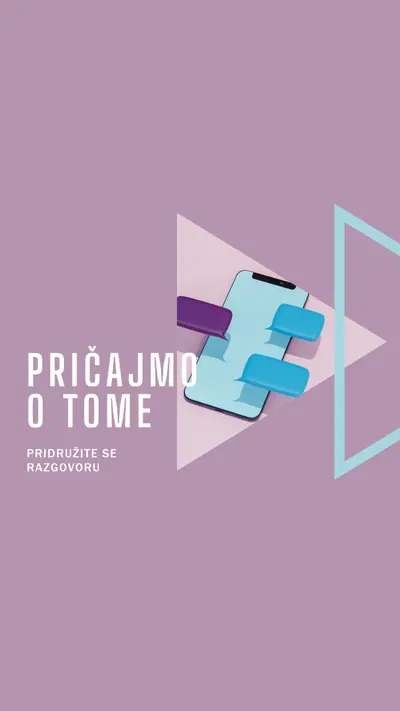 Početni ekran razgovora purple modern-geometric-&-linear