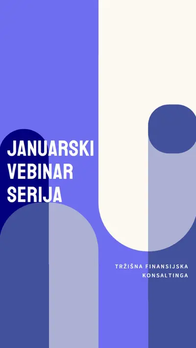 Januarski vebinar serija blue modern-bold