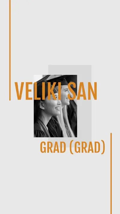 Sanjajte velike, diplomirane gray modern-bold
