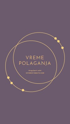 Vreme je za polaganje purple modern-simple