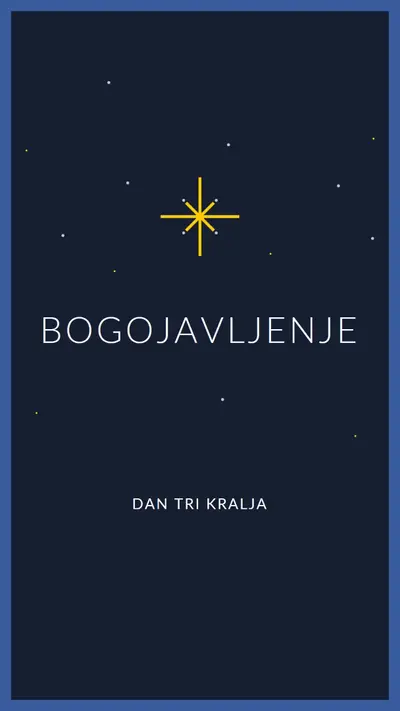 Obeležavanje Bogojavljanja blue modern-simple