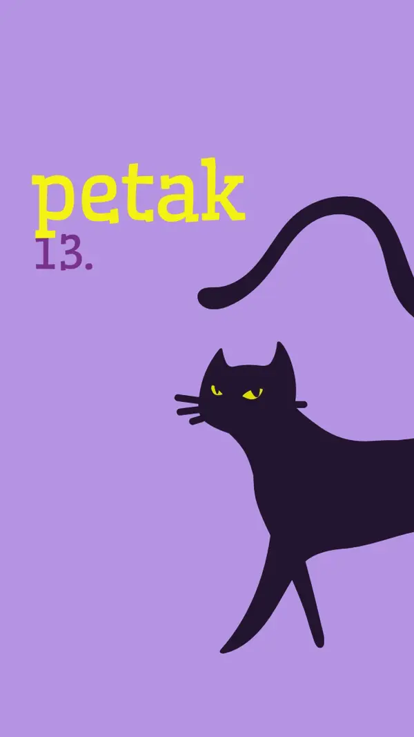 petak, trinaest purple organic-simple