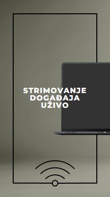 Strimovanje događaja uživo gray modern-bold