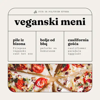 Pogledajte naš veganski meni za picu gray modern,simple,lines,geometric,frame,symmetrical