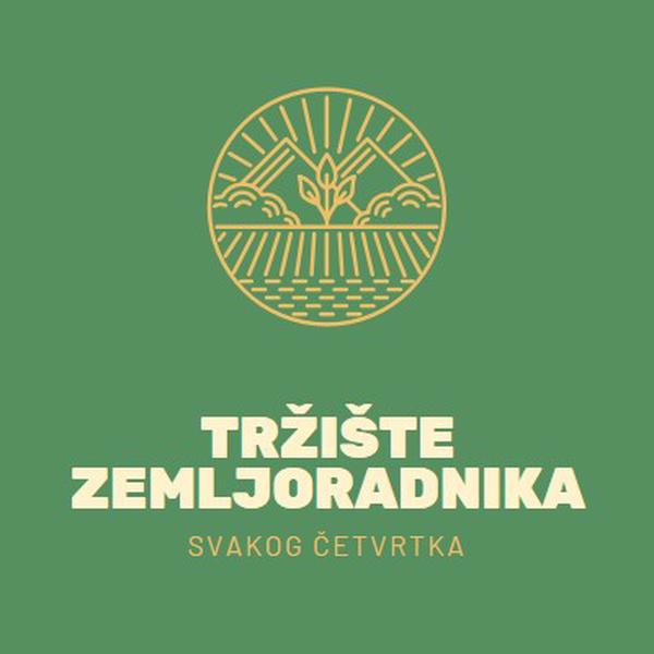 Dođite na tržište poljoprivrednika green clean,simple,logo,organic,typographic,rustic