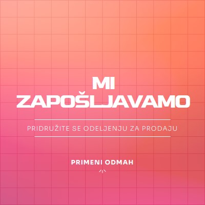 Angaћujmo se. Pridruћi nam se! pink simple,bold,gradient,grid,minimal,bright