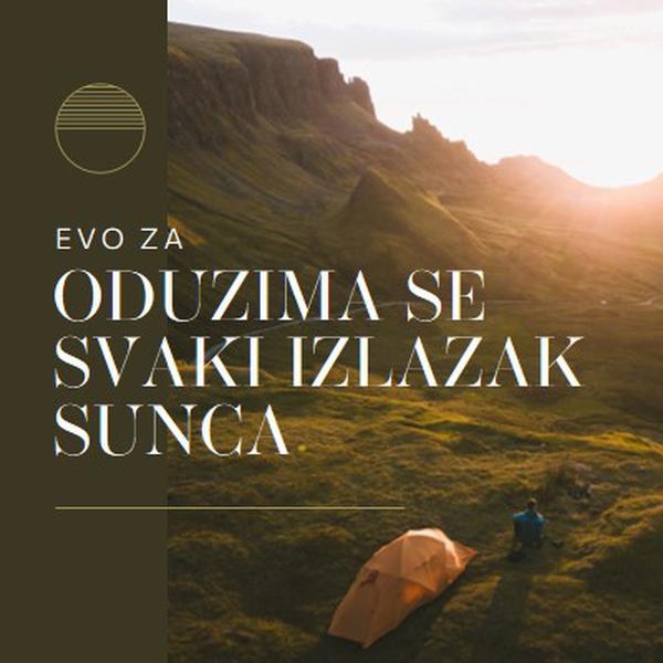 Svakog izlaska sunca green modern,simple,photo,typographic,graphic,motif