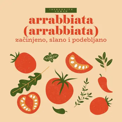Začinjeno, slano i podebljano red whimsical,bold,graphics