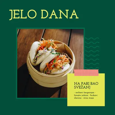 Isprobajte naše jelo dana green modern,bold,fun,geometric,graphic,label