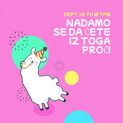 Nadamo se da ćete iz toga proći pink bold.-playful,graphic
