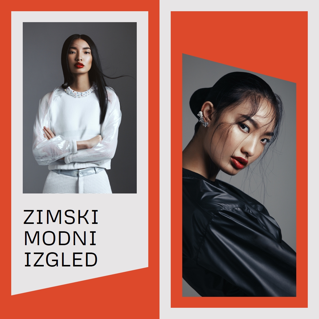 Zimski modni izgled red minimal,asymmetrical,cutout,elegant,classic,graphic