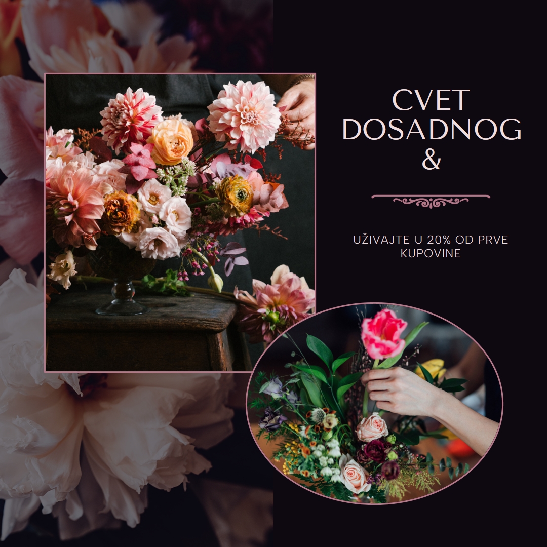 Popust za prvu kupovinu black dark,moody,floral
