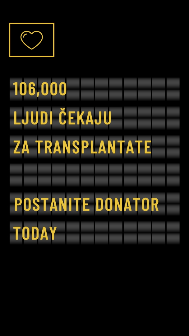 Postanite donator organa danas black modern-bold
