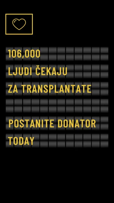 Postanite donator organa danas black modern-bold