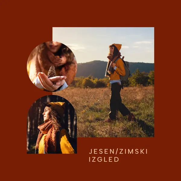 Jesen/zimski izgled red clean,overlapping,collage