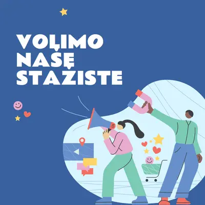 Čestitka za pripravnika blue bold,whimsical,illustration,shape,fun,graphic