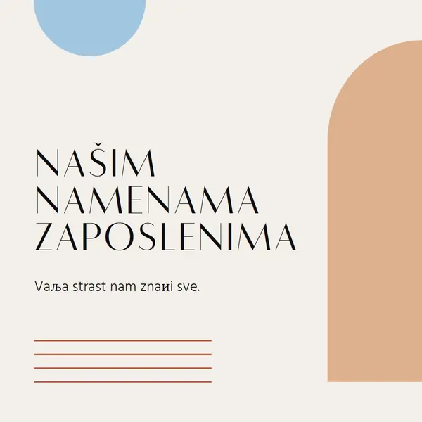 Čestitka za zaposlene brown minimal,boho,shapes,geometric,line,neutral