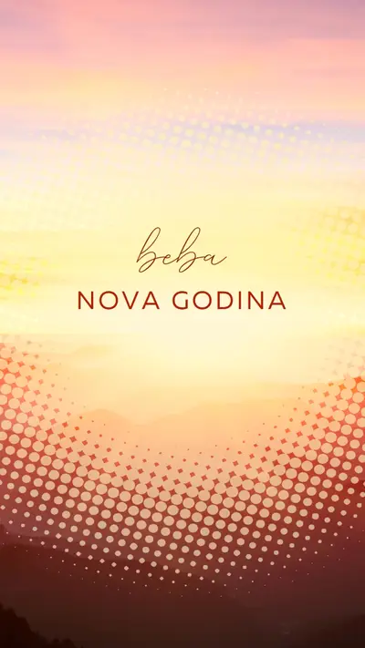 Nova godina rođenja bebe yellow modern-simple
