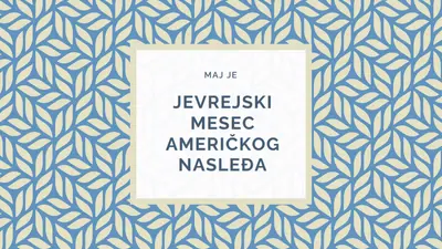 Proslavljanje jevrejskog američkog nasleđa blue modern-simple