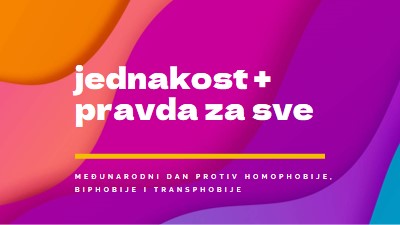 Počastvovanje međunarodnog dana protiv homofabije purple modern-bold