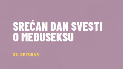 Srećan Dan svesti o interseksu purple modern-bold