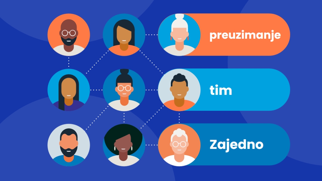 Povezivanje tački blue modern-bold