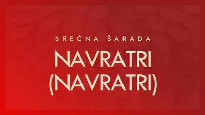 Srećna Šarada Navaratri red modern-simple
