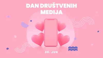 Srca i pratioci pink modern-bold