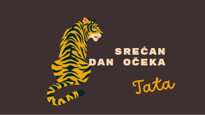 Srećan Dan očeka, tata brown whimsical-color-block