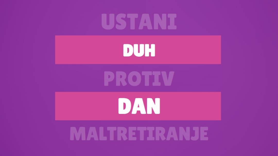 Suoиite se sa nasilniљtima. purple modern-bold