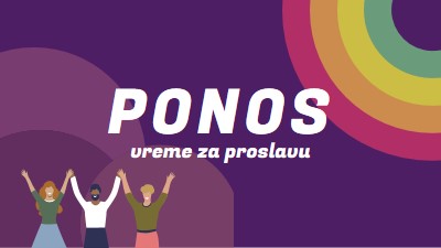 Proslavljanje ponosa purple modern-bold