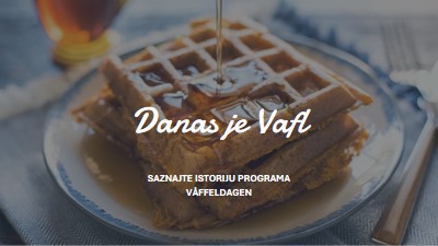 Danas je Vafl blue modern-simple