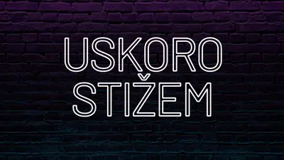 Uskoro stiže za vas purple modern-bold