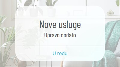 Obaveštenje o usluzi white modern-simple