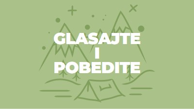 Glasajte i pobedite green whimsical-line