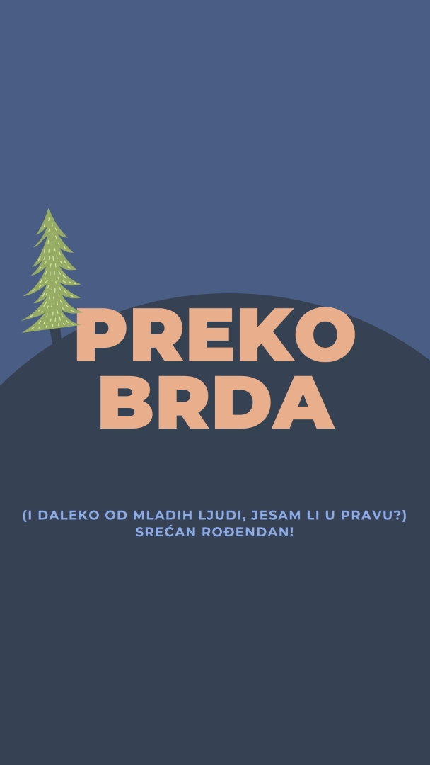 Preko brda blue modern-bold